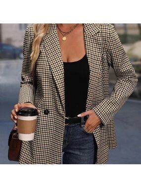 Vero Moda Oversized Houndstooth Blazer Jacket